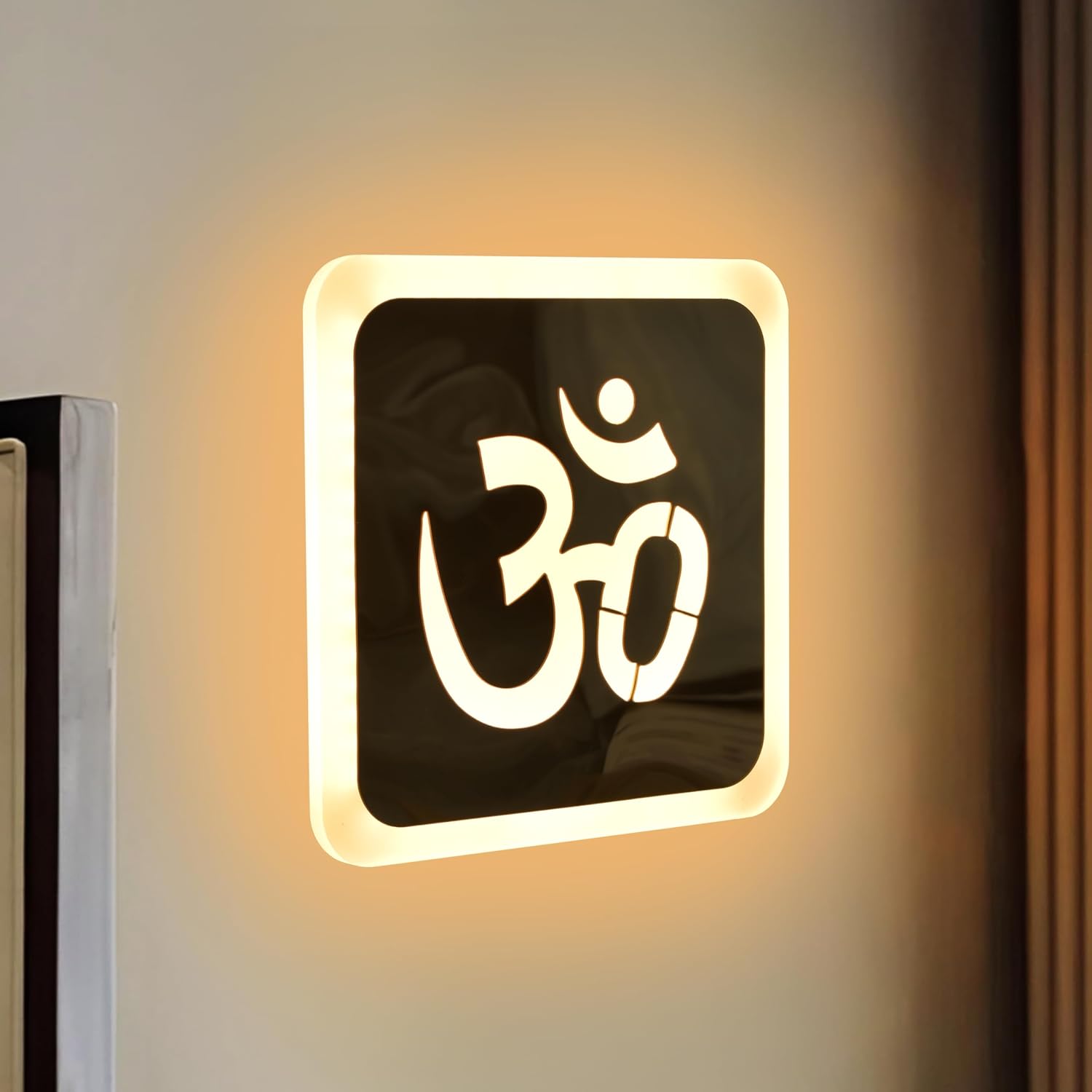 Smartway18W OM LED Modern Wall Lamp – Decorative Temple Light for Living Room, Bedroom & Home Décor | 3 Color Modes: Warm, Natural & Cool White | 1-Year Warranty