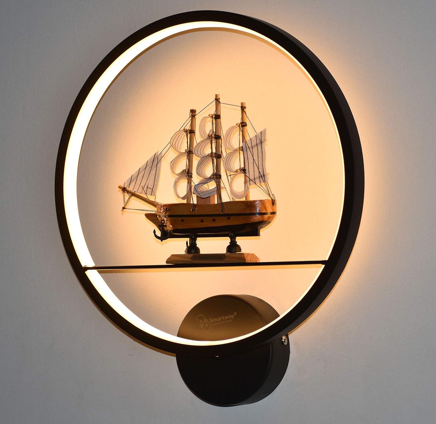 Smartway® - Acrylic -18 W Wall LED Lamp Ship| Three Color (Warm White + Natural White + Cold White)