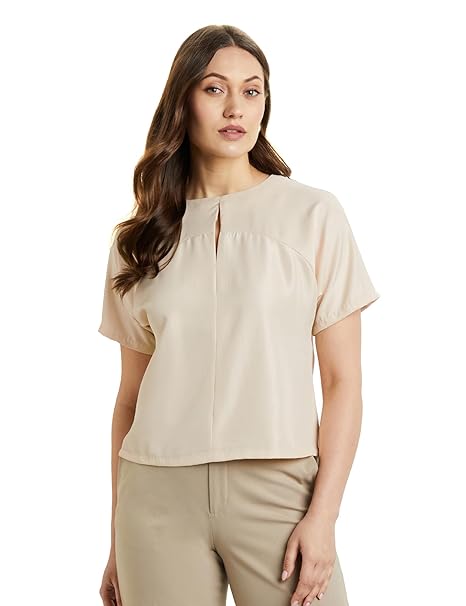 Symbol Premium Women's Polyester Crop Top (Relaxed Fit | Stylish | Desk-to-Dinner) (Available in Plus Sizes)