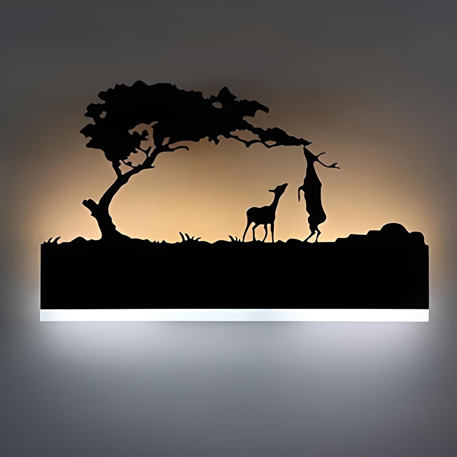 Smartway® 15W LED Wall Lamp Rectangle 2 Deer Design | Modern Decorative Wall Light Warm White & Cool White | Indoor Wall Mounted Light for Living Room Bedroom Kids Room Home Décor