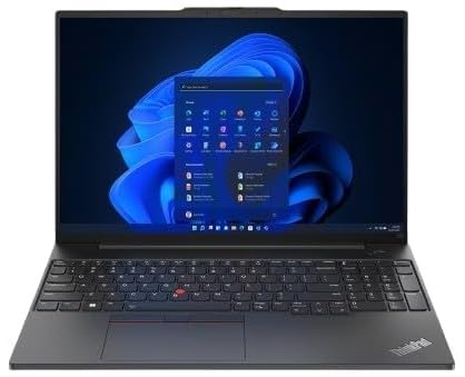 Lenovo Thinkpad E16 G2 16-inch (40.64 CM) Laptop, AMD Ryzen 7 7735HS (8-Core), 16GB DDR5 RAM, 512GB NVMe SSD, FHD+ IPS Display, Radeon 680M, Wi-Fi 6, Fingerprint Reader, Windows 11, MS-Office 2024