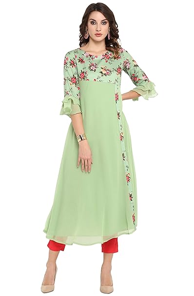 Janasya Women's Crepe Kurta