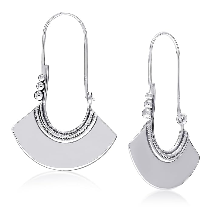 TRUESILVER ACPL 925 Sterling Silver Earrings for Women & Girls | BIS Hallmarked Drop Dangle & Hoop Style Fashion Jewelry | Elegant Lightweight Stylish Earrings