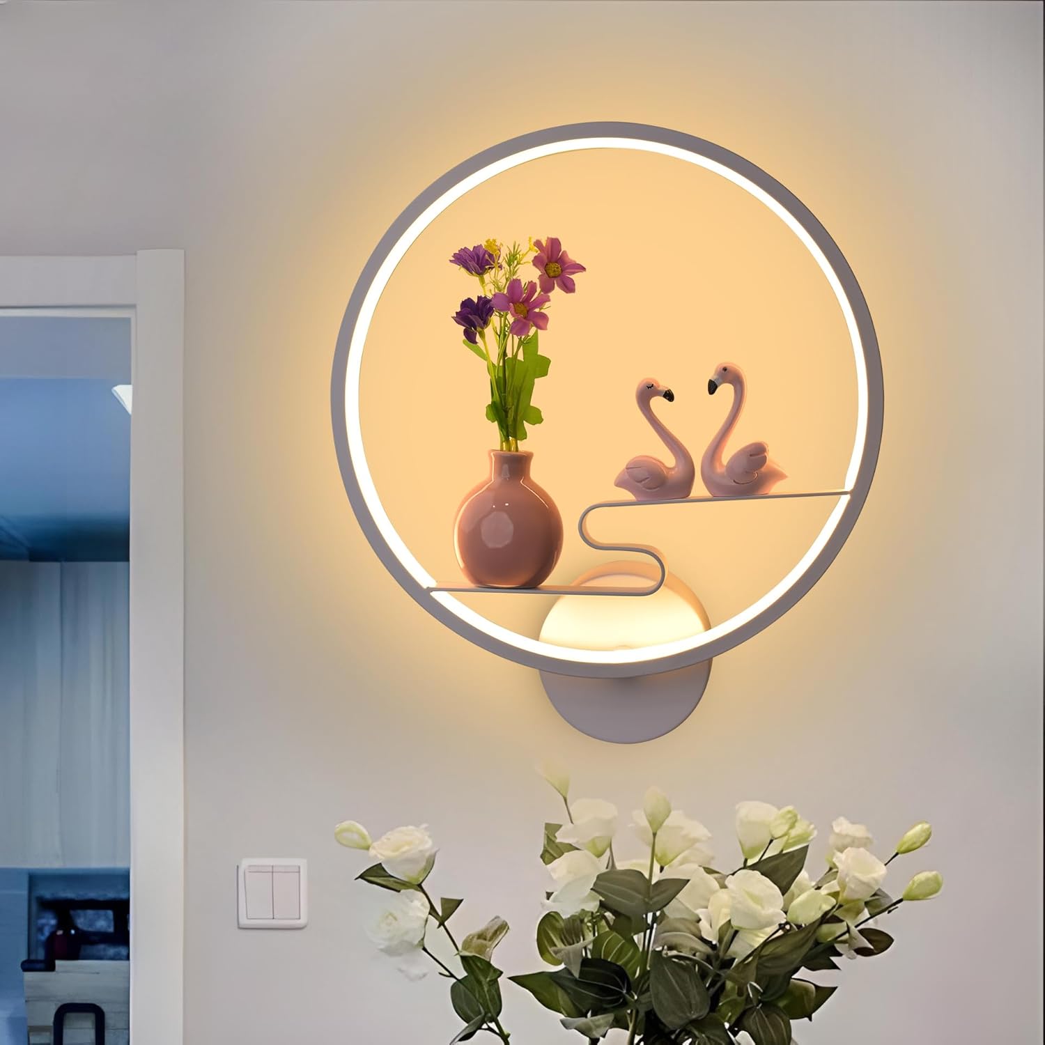 Smartway 18W Ducks with Flower LED Wall Lamp | Modern Decorative Light for Kids Room, Bedroom & Living Room | 3 Light Modes (Warm, Natural & Cool White) | Premium Home Décor with 1-Year Warranty