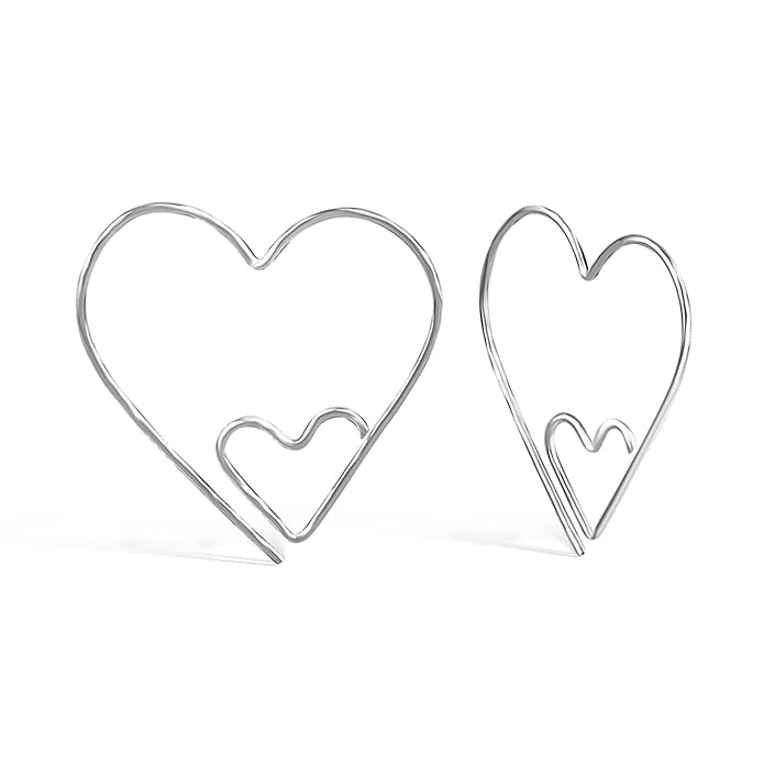 TRUESILVER ACPL 925 Sterling Silver Jewellery Elegant Threader & Pull Through Drop Hoop Earrings for Women