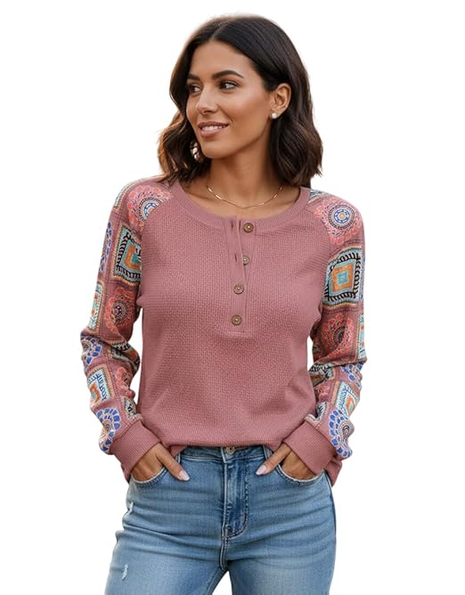 TAGAS Women Women's Floral Print Round Nack Full Sleeve TOP || Women Tops l || Tops for Womens|| Women Long Sleeve Tops|| Tops ||Trendy TOP for Womens