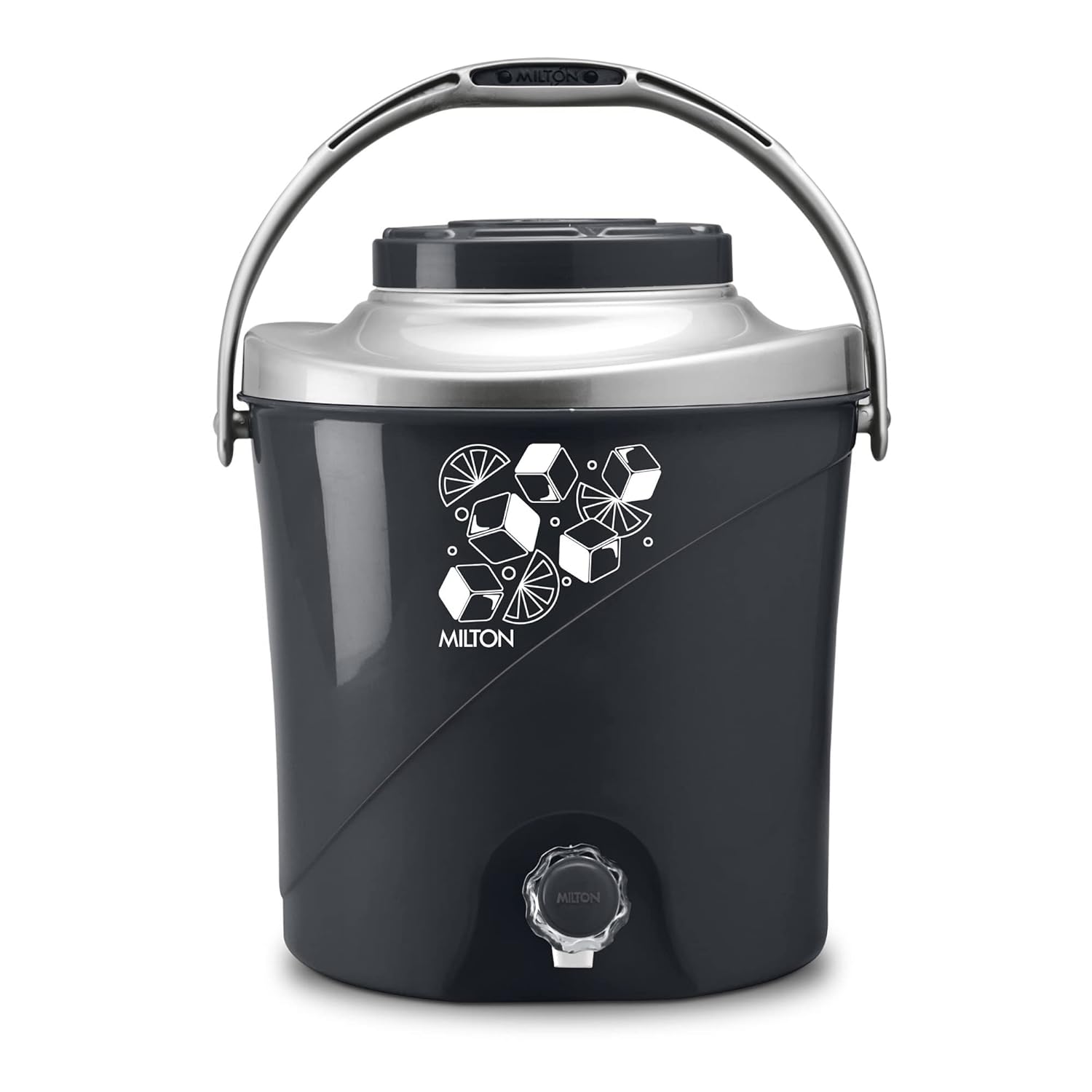 Milton New Kool Stallion 22 Insulated Plastic Water Jug, 1 Piece, 16.4 litres, Grey | Food Grade | Easy to Carry | BPA Free | Ideal for Travel | Picnic | Homes | Office | Shops | Clinics