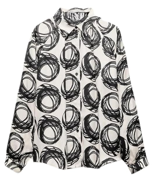 Leriya Fashion Women's Rayon Oversized Fit Top Korean Style Long Sleeve Oversized Button Down| Workwear Top for Office & Casual Wear