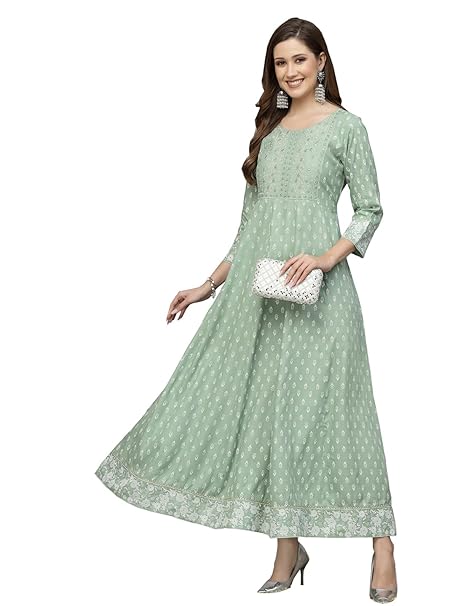 Stylum Women's Rayon Straight Fit Casual Kurta