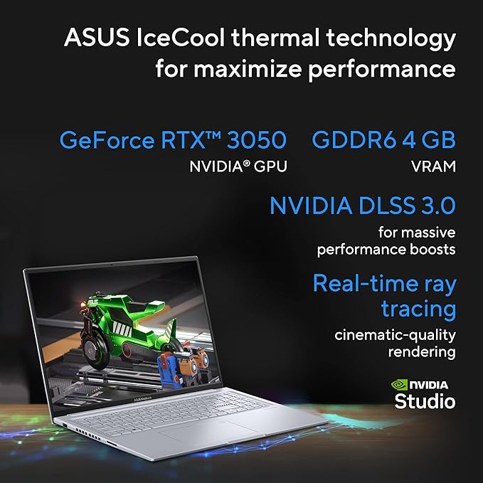ASUS Vivobook 16X, 16" FHD+ (1920 x 1200), Intel Core i5-13420H, (16GB RAM/512GB SSD/RTX 3050/Windows 11/M365 Basic (1Year)*/Office Home 2024/Cool Silver/1.80 kg), K3605VC-RP413WS