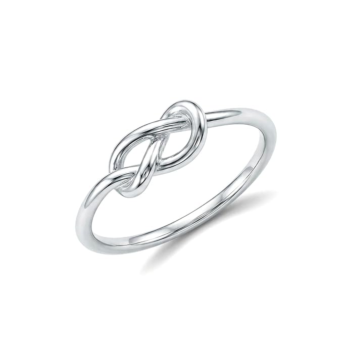 TRUESILVER ACPL 925 Sterling Silver Eternal Bond Classic Knot Ring for Women