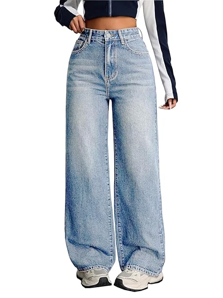Nifty Women's Denim Stretchable High Waist Baggy Jeans for Women