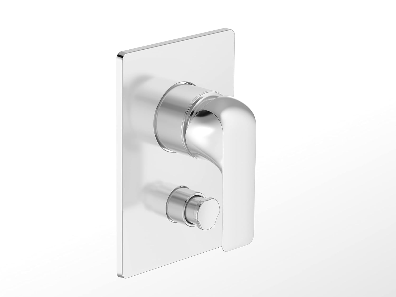 Kohler Fore Line Aqua Turbo 235 | Recessed Bath and Shower Trim | K-27499IN-4FP-CP | Minimalist Bathroom Fitting | Neo-Modern Design | Polished Chrome Wall Mount Single Lever Diverter | 10 Yr Warranty