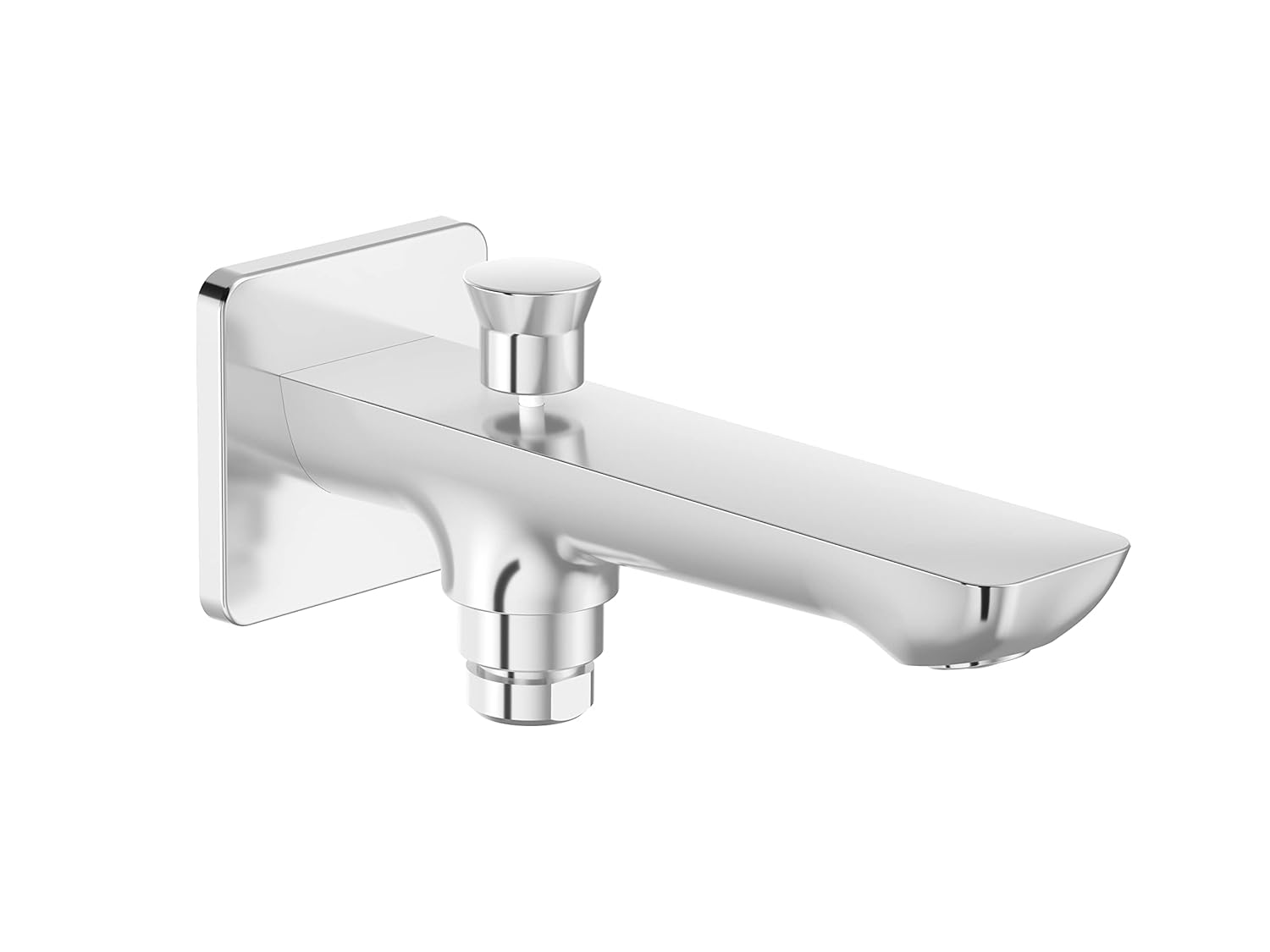 Kohler 27493IN-CP Fore Bath Spout for Bathroom with Diverter | Wall Mounted Tub Spout | Solid Brass Body | Hidden Aerator | 162mm x 144mm | Polished Chrome Finish | 5 Year Warranty