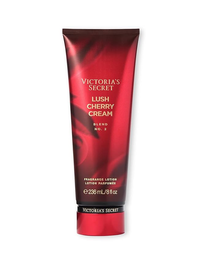 Victoria's Secret Lush Cherry Cream Fragrance Body Lotion 236ml / 8 fl oz – Long Lasting Fruity Gourmand Scent, Hydrating Moisturizer for Dry Skin, Lightweight Non-Greasy Body Cream for Women