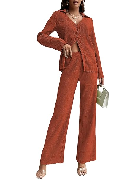 GRECIILOOKS Co ord Set Women Stylish | Dress for Woman | Women's Summer Cord Set | Trendy Poly Cotton Pajama Set | Full Sleeve Beach & Resort Outfits