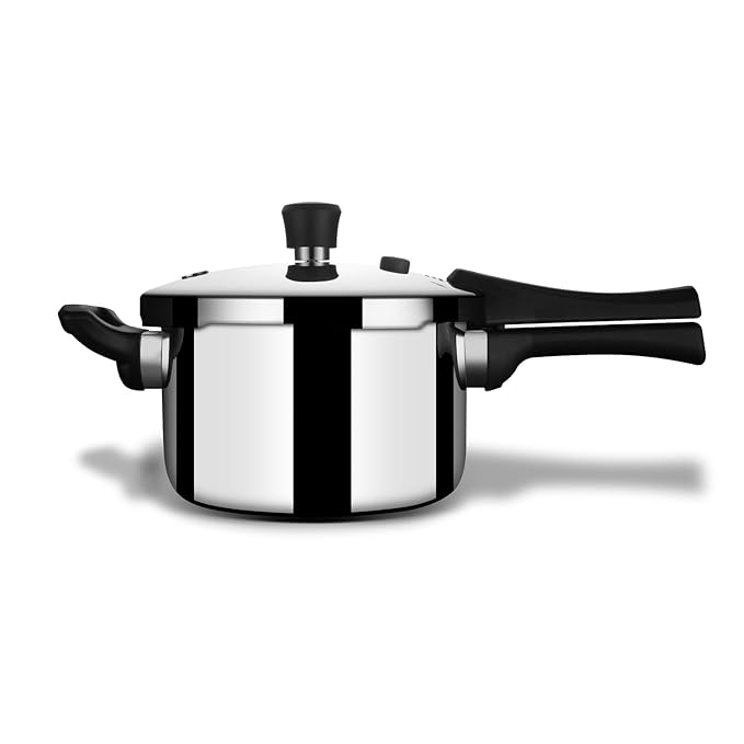 Stahl Xpress Cooker 5 L Triply Pressure Cooker Broad, Induction Cooker, Outer Lid Pressure Cooker, Induction & Gas Stove Compatible, 5 Years Warranty