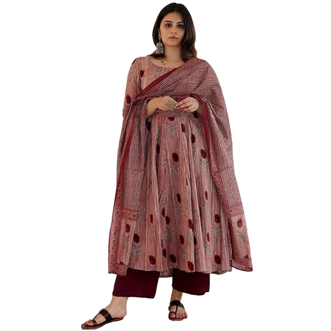 ANNI DESIGNER Women Rayon Blend Kurta with Pant & Dupatta