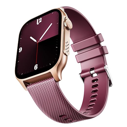 Boat Ultima Ember smartwatch with 1.96” AMOLED Display, AOD, Personalized Fitness Nudges, Functional Crown,100+ Sports Modes, Create Your Own Watchface, smartwatch for man and Woman (Royal Berry)