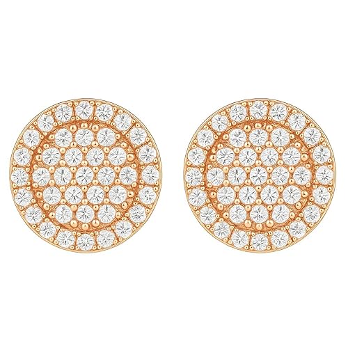 Nilu's Collection Rose Gold Plated Stud Earrings with American Diamonds For Women and Girls| Office Wear | Lightweight| Anti-Tranish