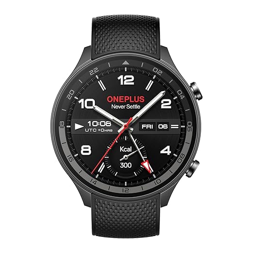 OnePlus Watch 2R with Wear OS 4 by Google,Snapdragon W5 Chipset,Upto 100hrs Battery Life,1.43’’ AMOLED Display,100+ Sports Mode,Dual Frequency GPS,5 ATM,IP68 & BT Calling [Gunmetal Gray]