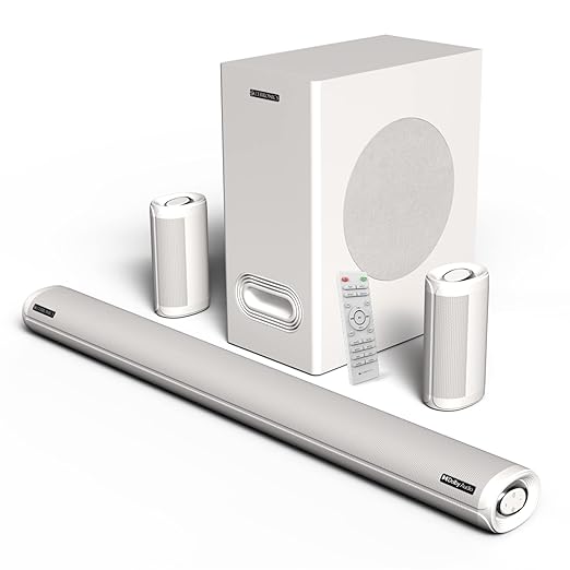 ZEBRONICS Zeb-Juke BAR 9500WS PRO Dolby 5.1 Soundbar with Wireless Satellites, Dolby Audio, 525 Watts Output Power, 16.5cm subwoofer, HDMI ARC, BT v5.0, LED Display, Wall Mount and AUX (White)