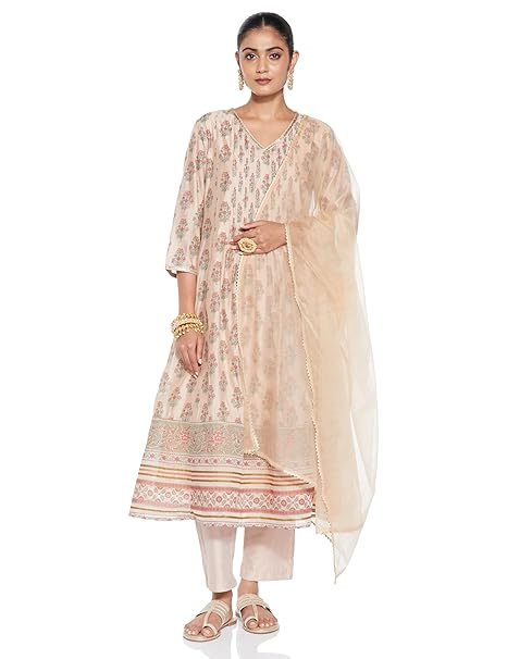Amazon Brand - Myx Women's Kurta Pant Set with Dupatta| Salwar Suit (Available in Plus Sizes)