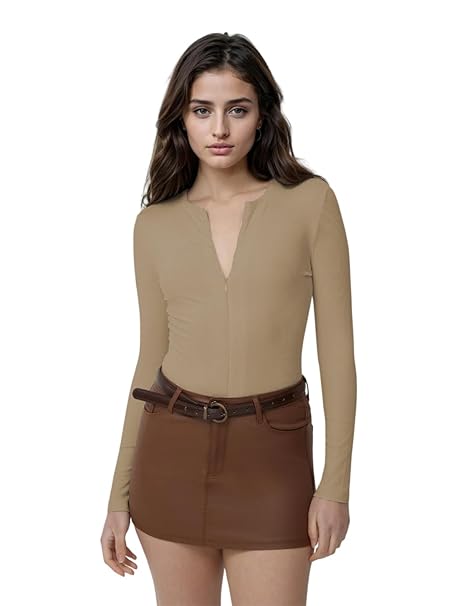 KOTTY Women Cotton Blend Solid Slim Fit T-Shirt