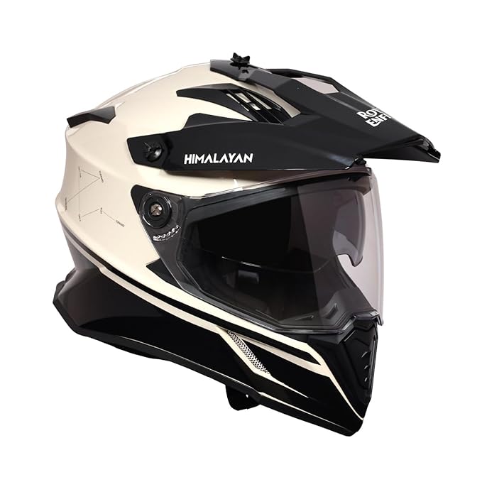 Royal Enfield Optimus Dual Sport Full Face Helmet | Certification: ISI & DOT | Motocross helmet | Aerodynamic design | Impact Protection: Dual EPS | Double D-ring magnetic lock | KAZA BROWN XL