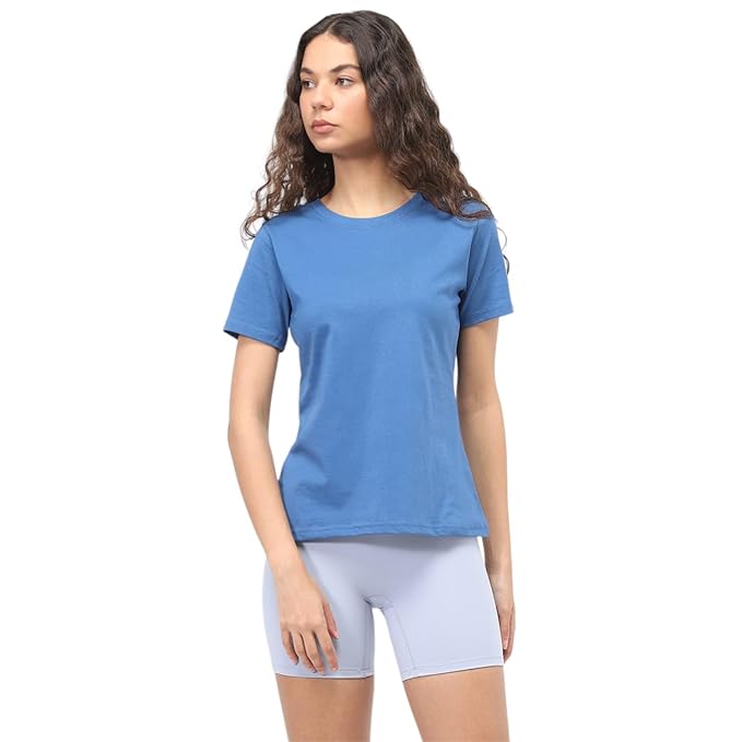 Nobero Women Pure Cotton Solid T-Shirt