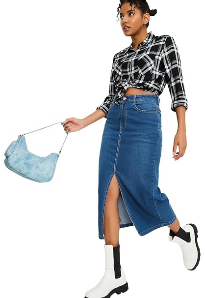 Max Women's Rayon Calf Length Skirt