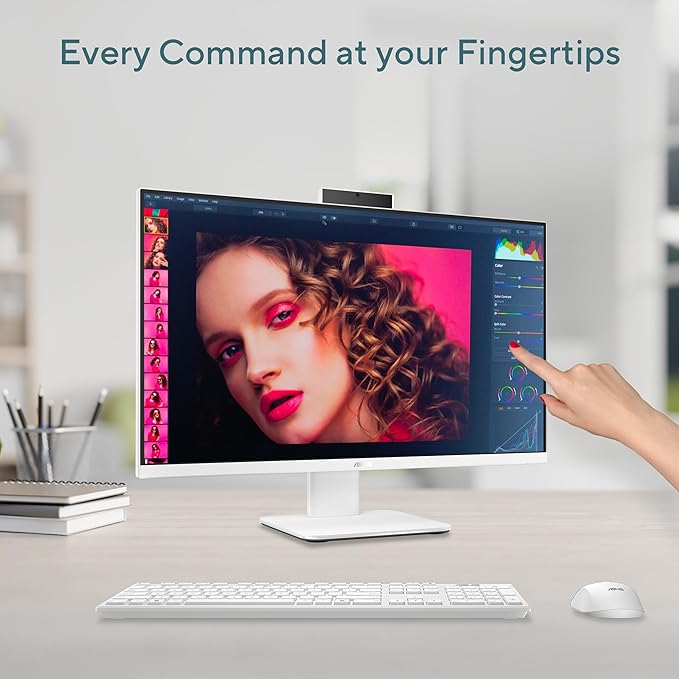 ASUS V440 13th Gen,Intel Core i5-13420H,23.8" Touchscreen, FHD, All in One PC, 16GB/512GB,Windows 11,Office 24,Retractable Camera,with Wireless Keyboard & Mouse,M365 Basic (1Year)*,V440VA-TWPD017WS