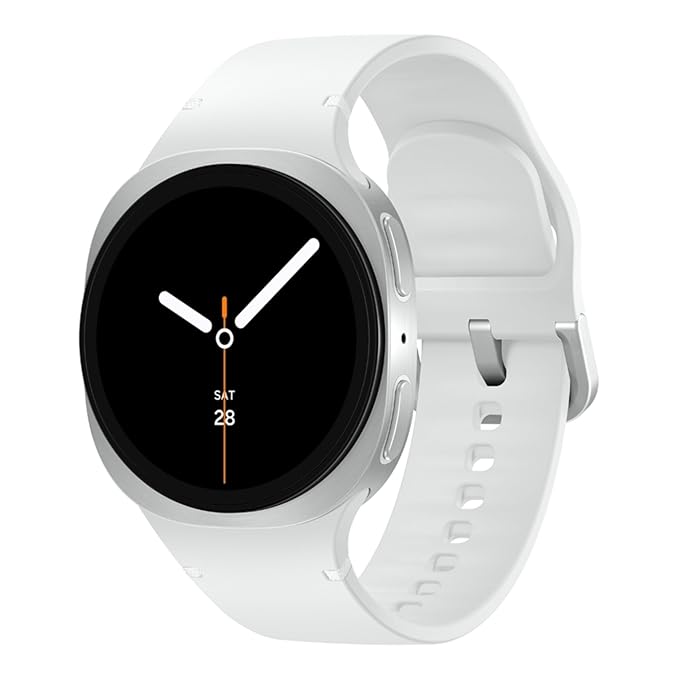 Samsung Galaxy Watch8 (40mm, LTE, Silver) with 3nm Processor | Dual GPS | Sapphire Glass & Armor Aluminum | 5ATM & IP68 | BP, ECG, IHRN & Vascular Load Monitoring | Anti-oxidant Index