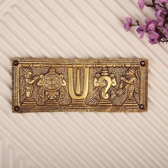 Brass Tirupati Plate Ethnic Design Handmade Statue for Home Decor Office Counter Decorative Antique Figurine Handcrafted Unique Piece for Gift Item