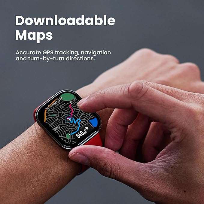 Amazfit Bip 6 Smart Watch 46mm, 14 Day Battery, 1.97" AMOLED Display, GPS & Free Maps, AI, Bluetooth Call & Text, Health, Fitness & Sleep Tracker, 140+ Workout Modes, 5 ATM Water-Resistance, Black