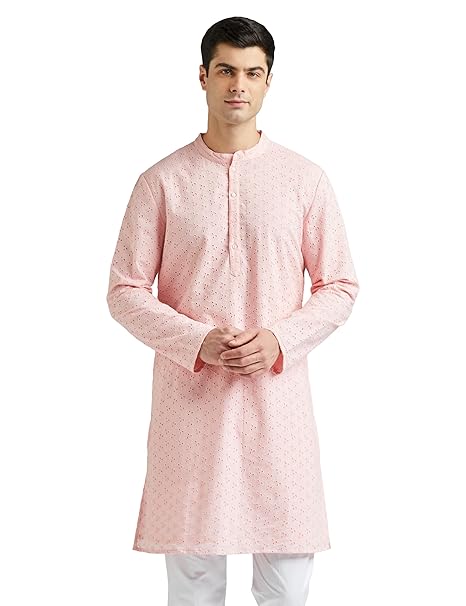 Symbol Premium Men Cotton Embroidered Long Kurta