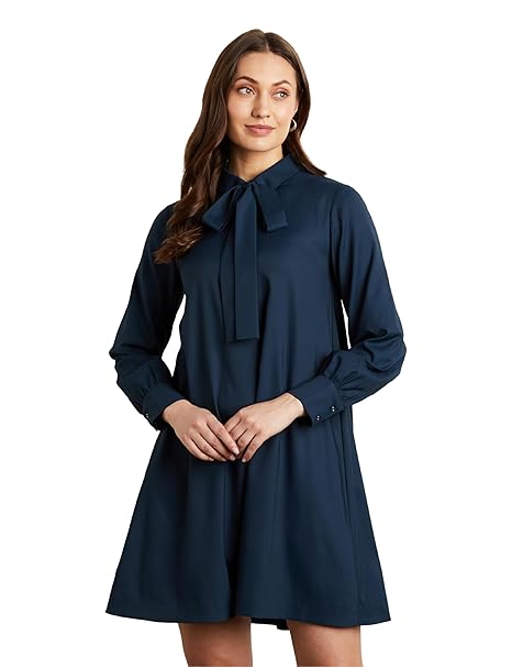 Symbol Premium Women A Line Flared Dress (Knee Length | Desk-to-Dinner) (Available in Plus Sizes)