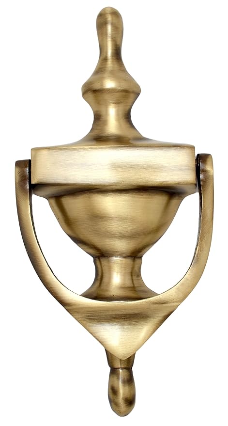 Two Moustaches Georgian Design 8" Oval Brass Door Knocker