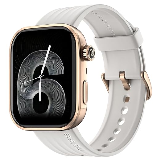 Noise Pro 6 Smart Watch:Intelligent AI, Endless AI Watch Faces, AI Companion, 1.85” AMOLED, EN2 Processor, Nebula UI 2.0, Emergency SOS, Compatible with iOS & Android(Ivory Gold)