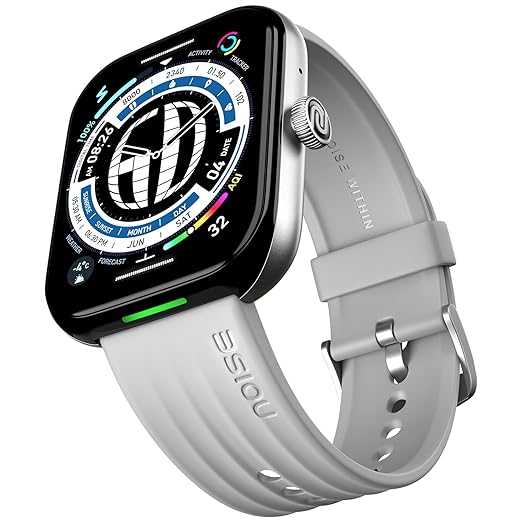 Noise Ultra 3 Luminary with India's 1st Ever Personalised Notification Alerts (Lumilert), 1.96" AMOLED Display, Premium Metallic Dial, Send Upto 5 Emojis (Lumiping), Health Suite (Silver Grey)
