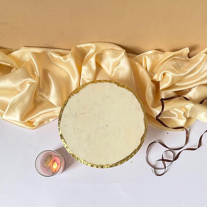 Round Marble Cake Stand with Wood 10-Inch Cupcake Display Stand for Dessert Weddings Birthdays and Multipurpose