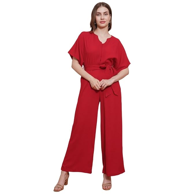 Globus Women Navy Solid Boiler Jumpsuit-3638099005