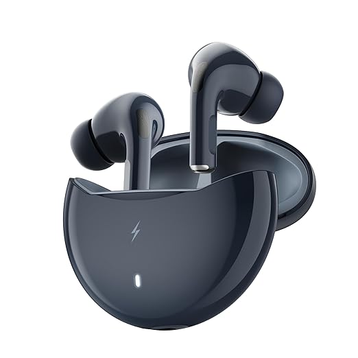 Fire-Boltt Aero TWS Earbuds Custom EQ, Wireless Bluetooth 5.4, Music & App Support, 50H Playtime, Fast Charging Case, 50ms Low Latency for Gaming, Touch Controls, IPX4 Waterproof, Clear Calls - Blue