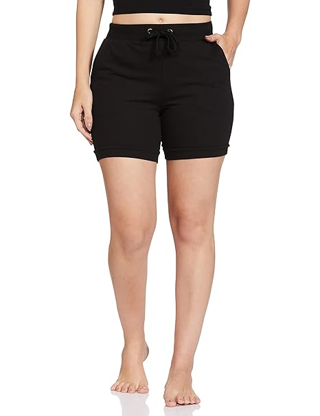 Max Women Solid Drawstring Waist Active Shorts