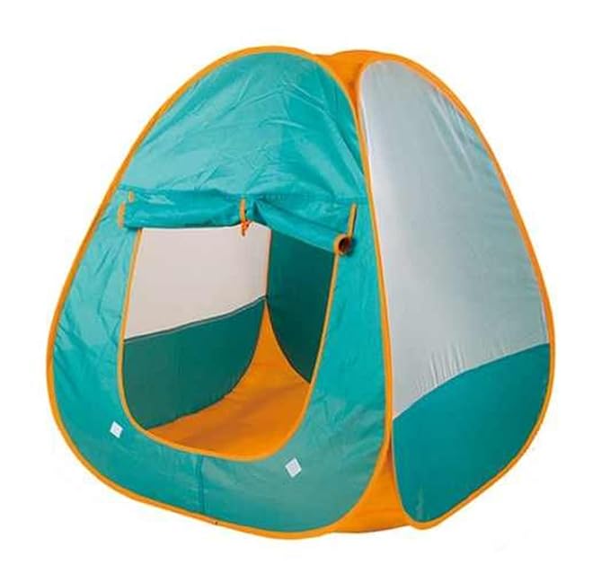BabyGo Ball Pool Tent House for Kids, Pop Up Ball Pit Play Tent House for Boys Girls, Babies and Toddlers Indoor& Outdoor(Green Orange), Tent House Theme