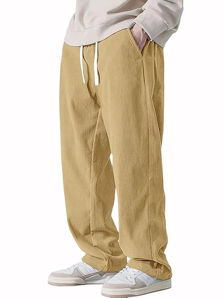Pinkmint Men's Poly Lycra Ribbed Relaxed Fit Stretchable & Comfortable Trouser | Flexible Elastic Waist with Drawstring Lower for Man | Men Tack Pant Casual Wear | Gym Joggers | Lounge