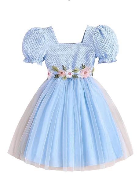 TAGAS Dress for Girls Knee Length II Baby Girl Dress|| Frock for Girl |Girl Floral Sundress|Kids Frock|
