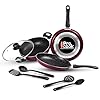 Milton Pro Cook Induction Cookware & Gas Stove Friendly Kitchen Jewel Plus Granito 7 Pc Cookware Set | Fry Pan 24cm | 24cm Kadhai with Glass Lid | Tawa 25cm | 2 Nylon Ladle & Spatula | Peach