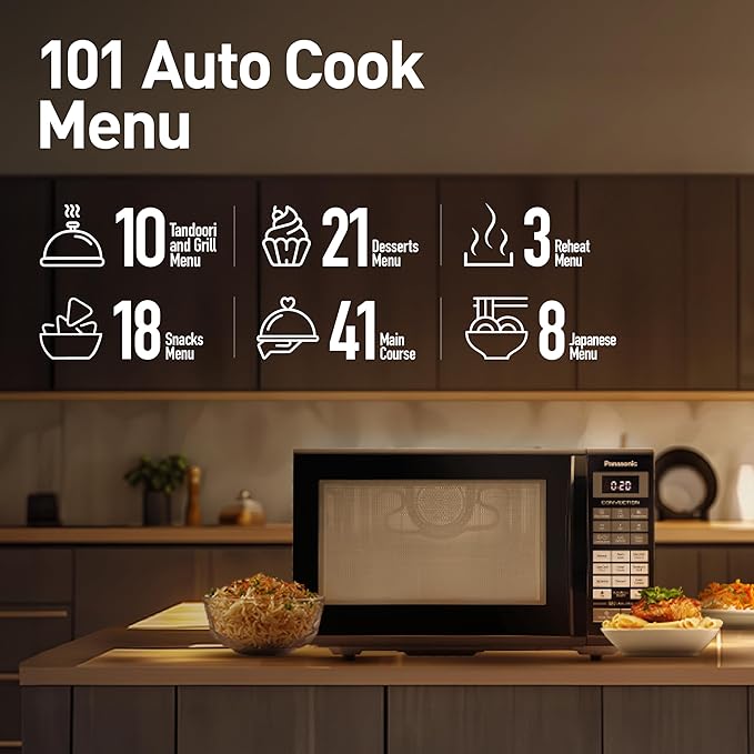 Panasonic 27L Convection Microwave Oven(NN-CT645BFDG,Black, Magic Grill)