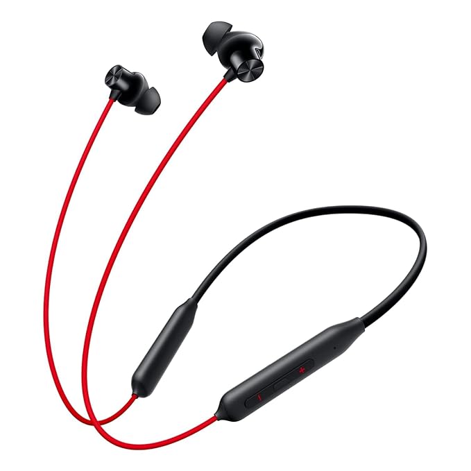 One.Plus Compatible Bluetooth Neckband Headphones | 40 Hours Playtime, Super Bass Sound, ENC Noise Cancellation Mic, Fast Charging | for Nord CE 3 Lite, 11R, 10T, 9 Pro, 8